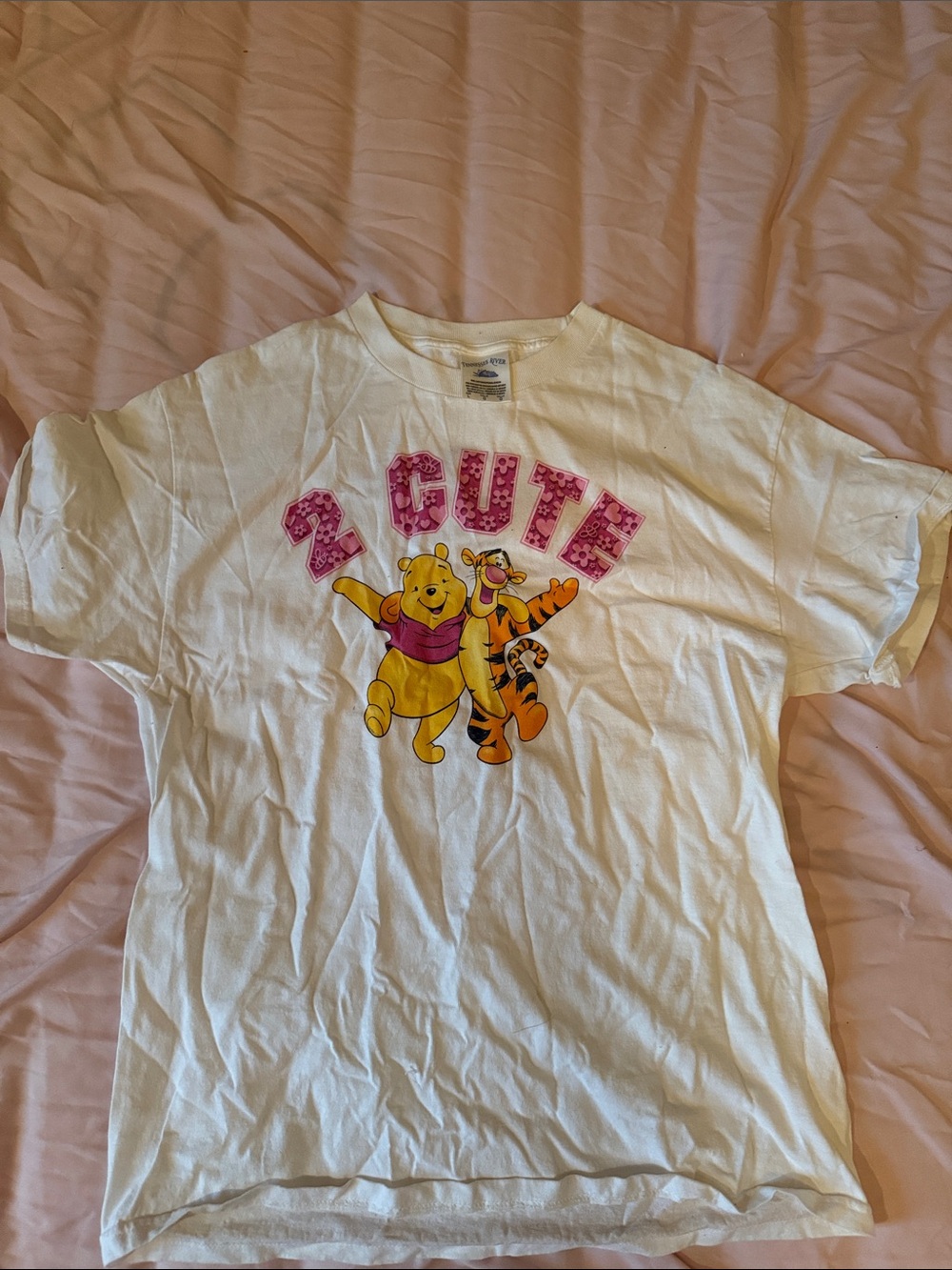 White Womens Winnie the Pooh & Tigger '2 Cute' Graphic Tee
